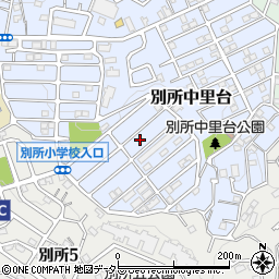神奈川県横浜市南区別所中里台周辺の地図
