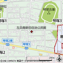 左兵衛新田自治公民館周辺の地図