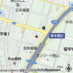 神奈川県厚木市愛甲東周辺の地図