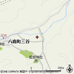 兵庫県養父市八鹿町三谷周辺の地図