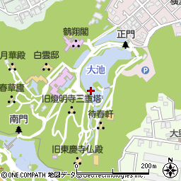 三溪園の花卉周辺の地図