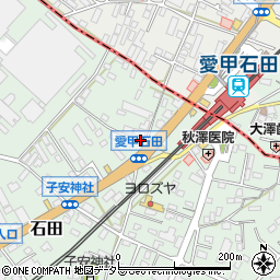 カットサロンFIX愛甲石田店駐車場【水〜日21:00～翌7:00】周辺の地図