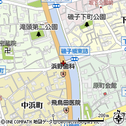 磯子橋周辺の地図