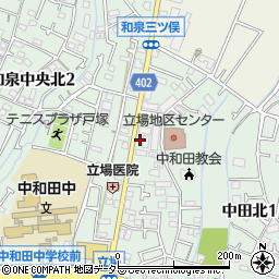 タイムズ横浜中田北駐車場周辺の地図