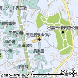 松江市役所　観光部玉造温泉ゆーゆ周辺の地図