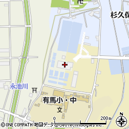 横須賀市水道局有馬浄水場周辺の地図