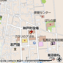神戸町役場　税務課周辺の地図