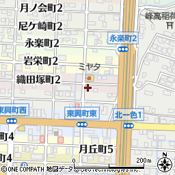 岐阜県岐阜市織田塚町2丁目11周辺の地図