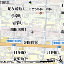 岐阜県岐阜市織田塚町1丁目13周辺の地図