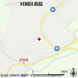 兵庫県美方郡香美町村岡区森脇76周辺の地図