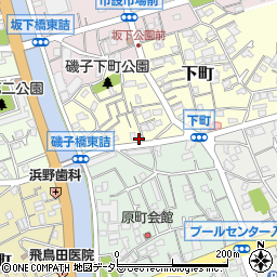 神奈川県横浜市磯子区下町3-16周辺の地図