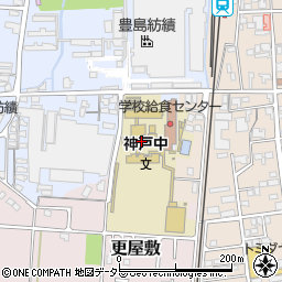神戸町立神戸中学校周辺の地図