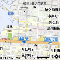 岐阜県岐阜市織田塚町1丁目4周辺の地図