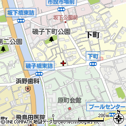 神奈川県横浜市磯子区下町3-17周辺の地図