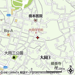 神奈川県横浜市南区大岡周辺の地図