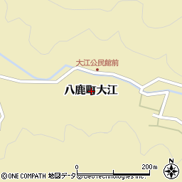 兵庫県養父市八鹿町大江周辺の地図