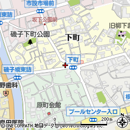 神奈川県横浜市磯子区下町3-7周辺の地図