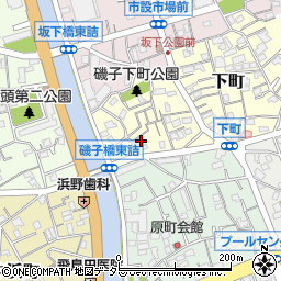 神奈川県横浜市磯子区下町3-23周辺の地図