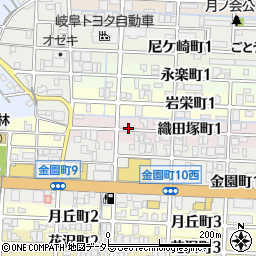 岐阜県岐阜市織田塚町1丁目周辺の地図