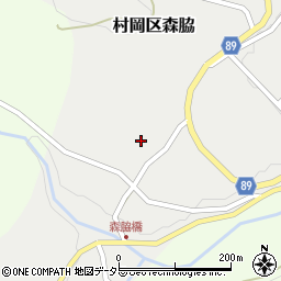 兵庫県美方郡香美町村岡区森脇302周辺の地図