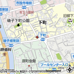 神奈川県横浜市磯子区下町3-6周辺の地図