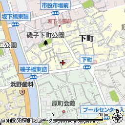 神奈川県横浜市磯子区下町3-13周辺の地図