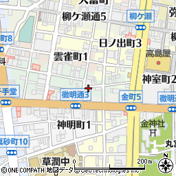 名鉄協商岐阜神室町駐車場周辺の地図