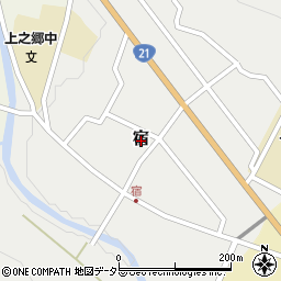 岐阜県可児郡御嵩町宿周辺の地図