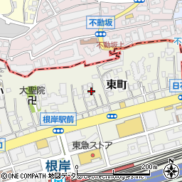神奈川県横浜市磯子区東町周辺の地図