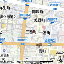 岐阜県岐阜市三番町周辺の地図
