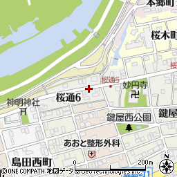 岐阜県岐阜市桜通周辺の地図