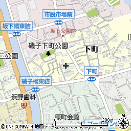 神奈川県横浜市磯子区下町3-33周辺の地図