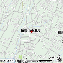神奈川県横浜市泉区和泉中央北3丁目周辺の地図