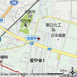 神奈川県厚木市愛甲東2丁目10周辺の地図