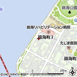 鳥取県米子市錦海町周辺の地図