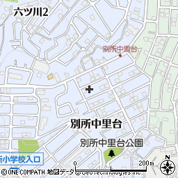 神奈川県横浜市南区別所中里台4-17周辺の地図