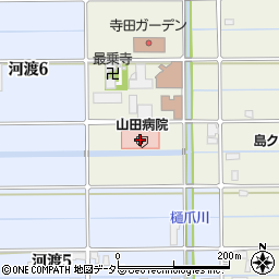 山田病院ホスピタルデイ周辺の地図