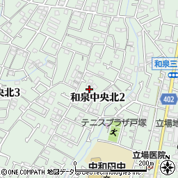神奈川県横浜市泉区和泉中央北2丁目周辺の地図
