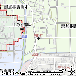 桐野町周辺の地図
