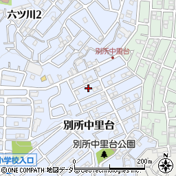 神奈川県横浜市南区別所中里台4-19周辺の地図