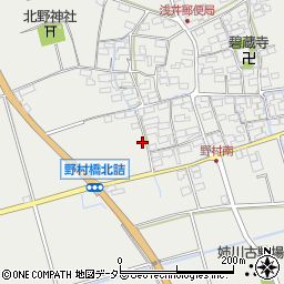 滋賀県長浜市野村町周辺の地図