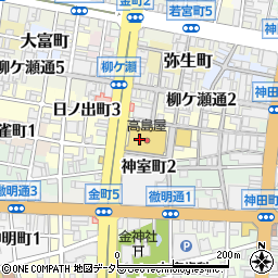 豆狸 岐阜高島屋店周辺の地図