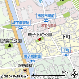 磯子下町公園周辺の地図