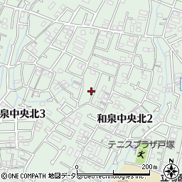 カギ屋さん２４　神奈川県・横浜市・泉区店周辺の地図
