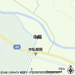 鳥取県八頭郡八頭町市場周辺の地図