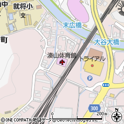 米子市湊山体育館周辺の地図