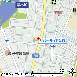 ワークマン厚木岡田店駐車場周辺の地図