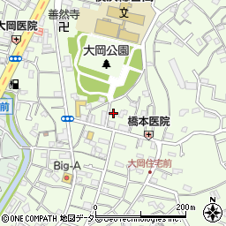 大岡荘周辺の地図