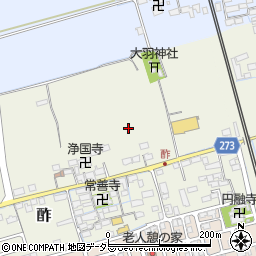 滋賀県長浜市酢周辺の地図