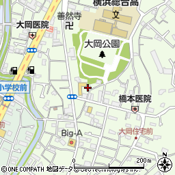 神奈川県横浜市南区大岡2丁目21周辺の地図